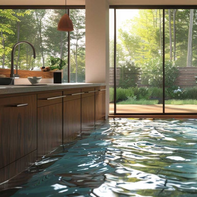 Flooded kitchen