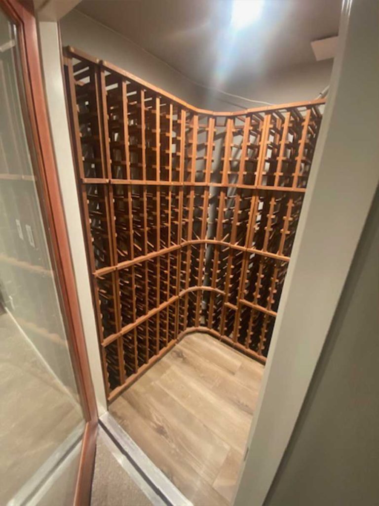 Wine cellar after